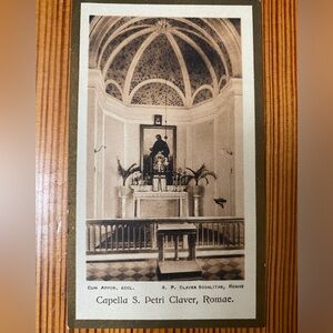 Antique Union Of Masses Card Capella S. Petri Claver, Romae